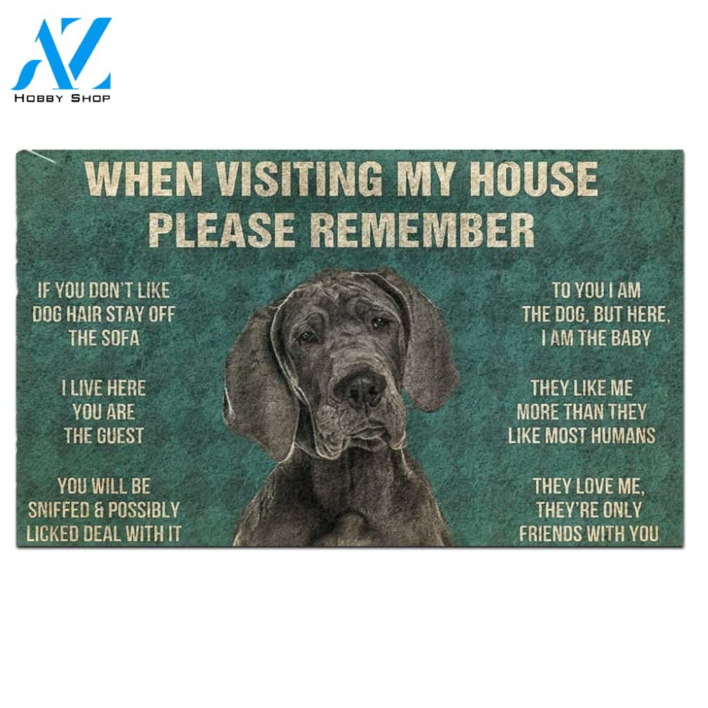 Great Dane's Rules Doormat