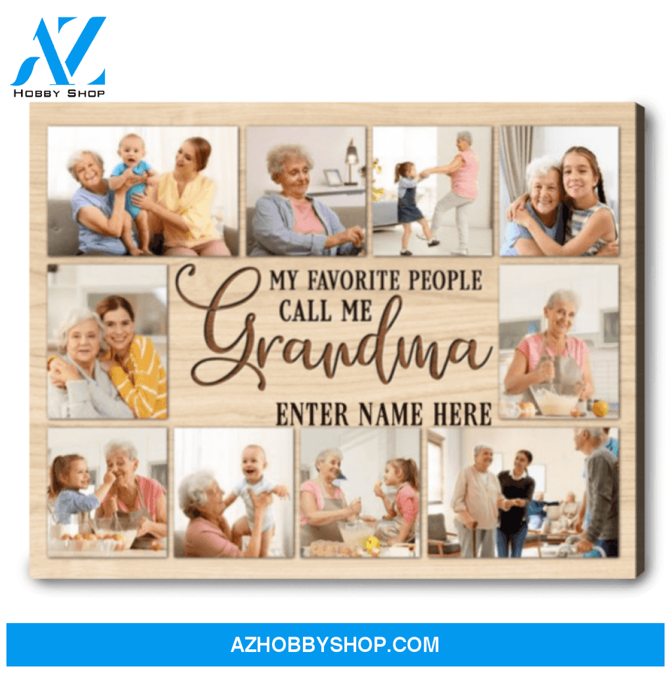 Great Grandma Gift My Favorite People Call Me Grandma Photo Collage Ohcanvas