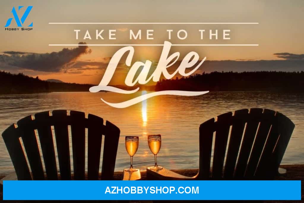 Great Lakes Michigan Take Me To The Lake Sentiment Sunset View
