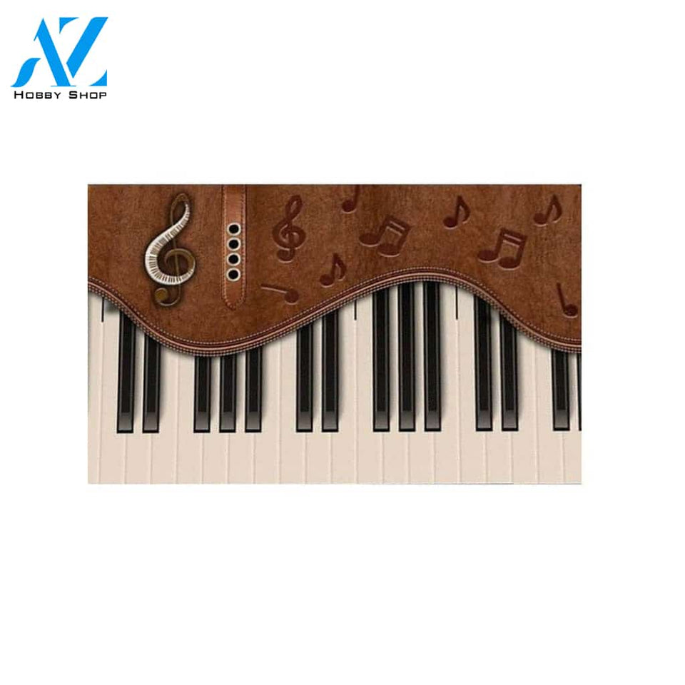 Great Piano Doormat Music Notes Pattern Amazing Gift For Music Lovers Durable Doormat Funny Welcome Mat Housewarming Gift Home Decor Funny Doormat Gift For Friend
