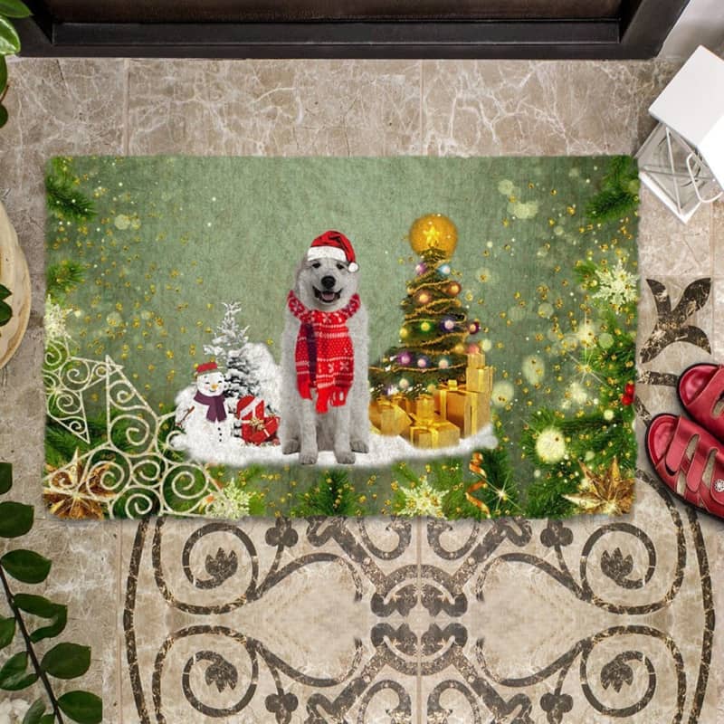 Great Pyrenees Merry Christmas Doormat