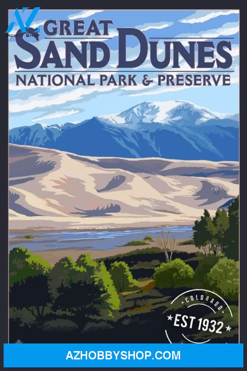 Great Sand Dunes National Park And Preserve Colorado Rubber Stamp