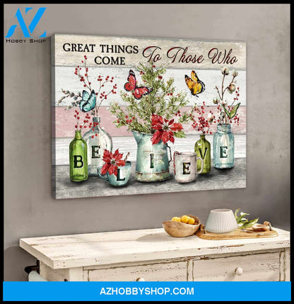 Great Things Butterflies Canvas Wall Art Decor
