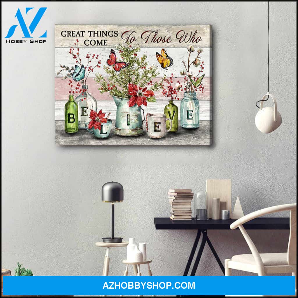 Great Things Butterflies Canvas Wall Art Decor
