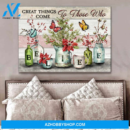 Great Things Butterflies Canvas Wall Art Decor