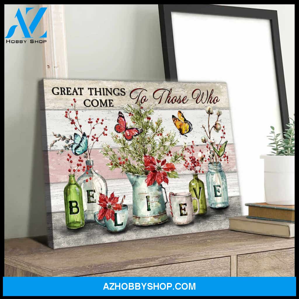 Great Things Butterflies Canvas Wall Art Decor