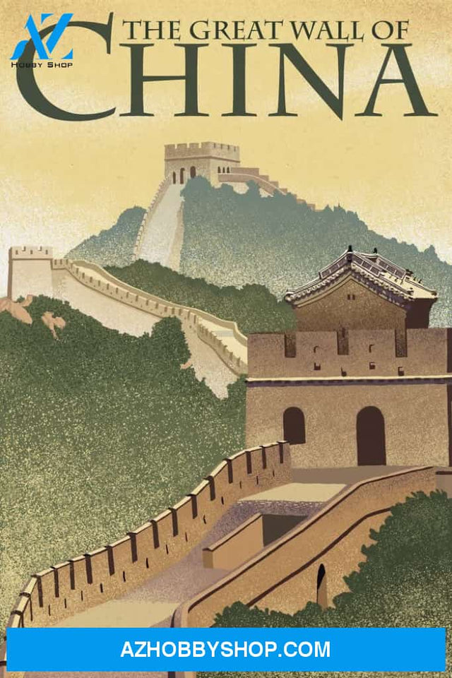 Great Wall Of China Lithograph Style