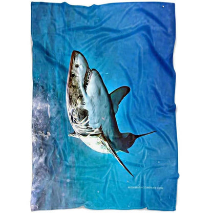 Great White Shark Premium Super Soft Fleece Blanket