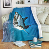 Great White Shark Premium Super Soft Fleece Blanket