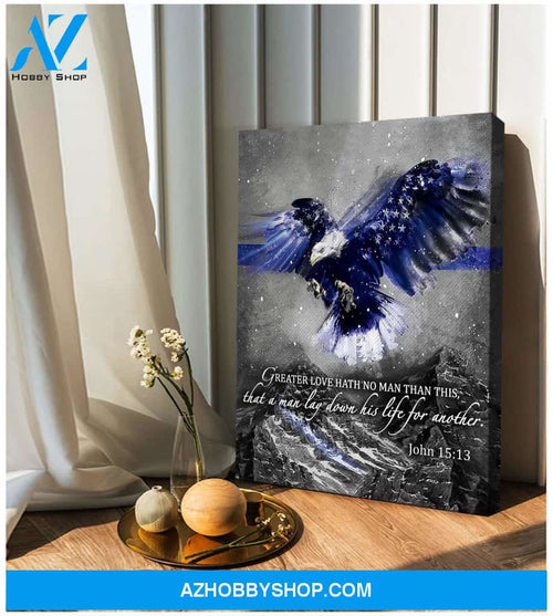 Greater Love Police Wall Art Canvas