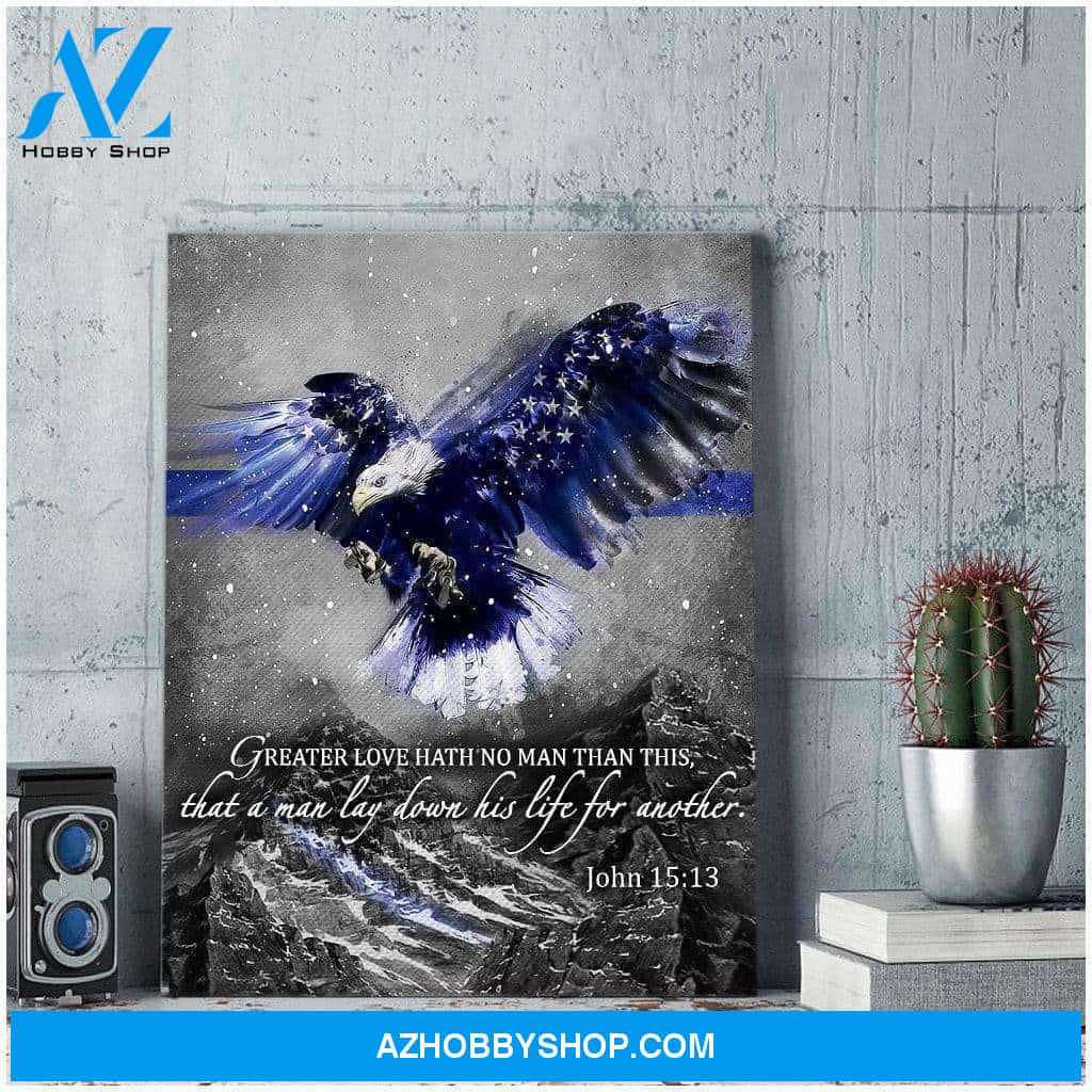 Greater Love Police Wall Art Canvas