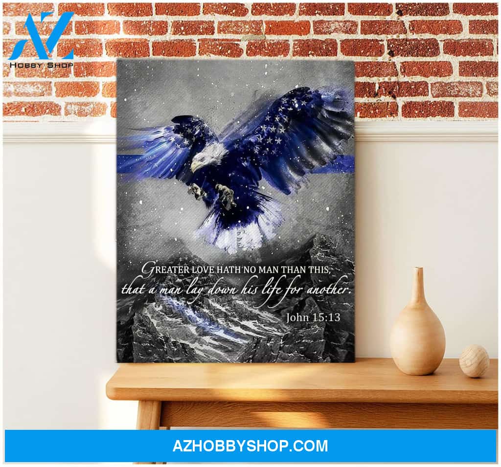 Greater Love Police Wall Art Canvas