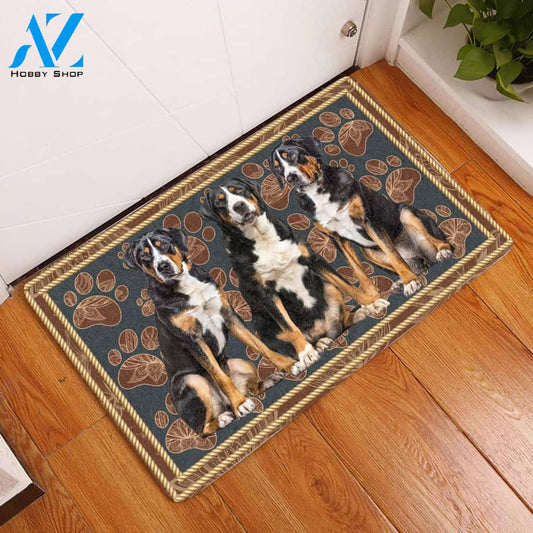 Greater Swiss Mountain Dog Flower Paw - Dog Doormat | Welcome Mat | House Warming Gift