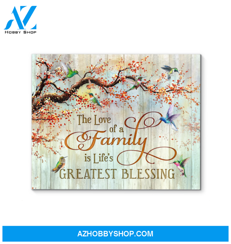 Greatest Blessing Hummingbird Premium Wall Art Canvas