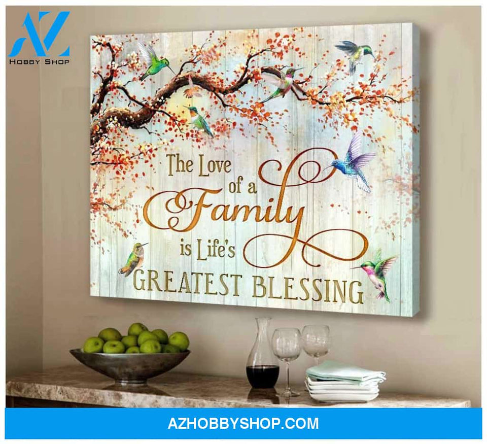 Greatest Blessing Hummingbird Premium Wall Art Canvas