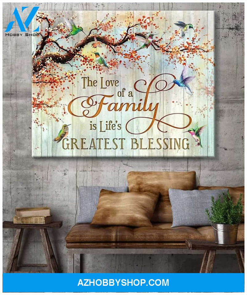 Greatest Blessing Hummingbird Premium Wall Art Canvas