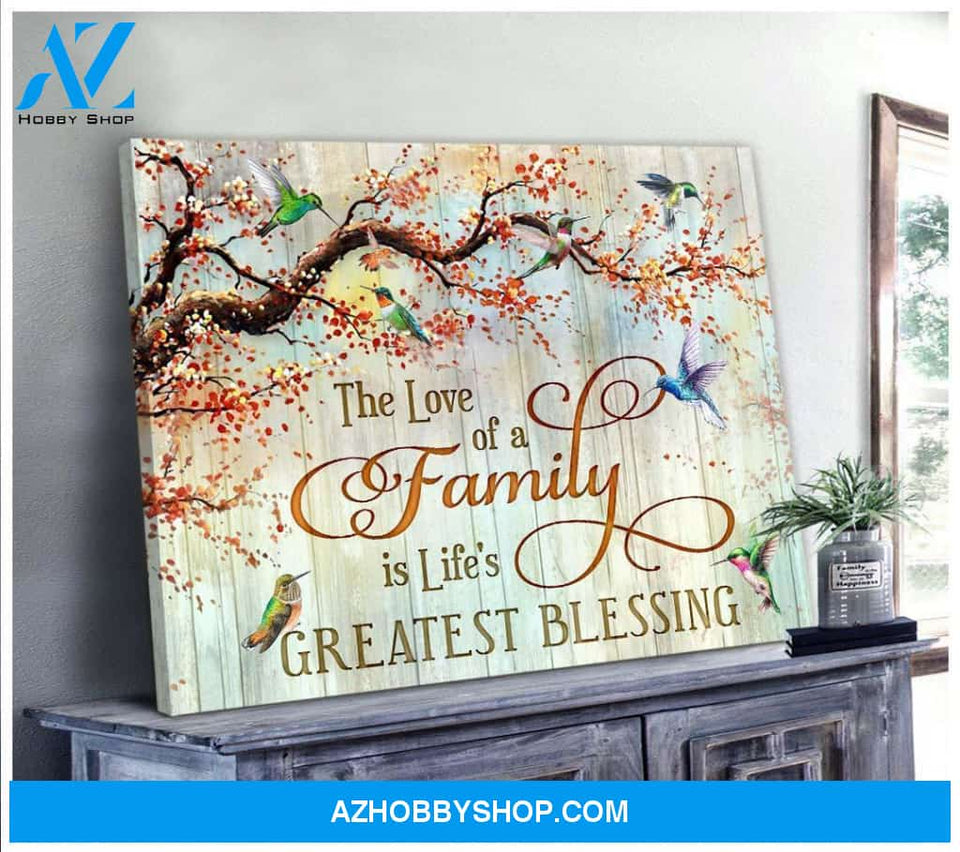 Greatest Blessing Hummingbird Premium Wall Art Canvas