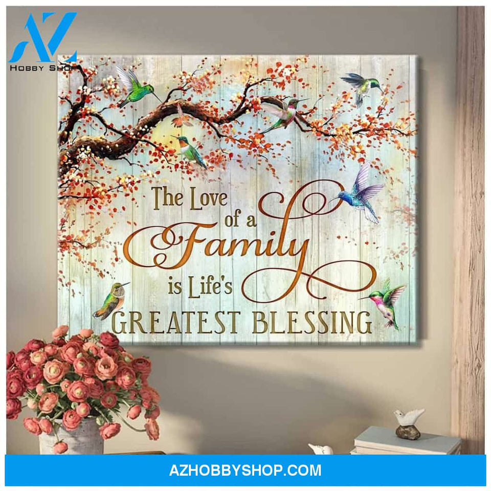 Greatest Blessing Hummingbird Premium Wall Art Canvas