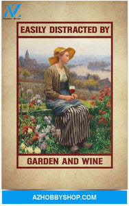 Greatest Quote Vintage Easily Distracted By Garden And Wine