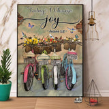 Green Pallet Bicycle Today I Choose Joy Paper Poster No Frame Matte Canvas Wall Decor