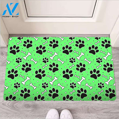 Green Paw Door Mat