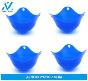 Green Silicone Egg Cooker 4 Color Blue / 4Pcs