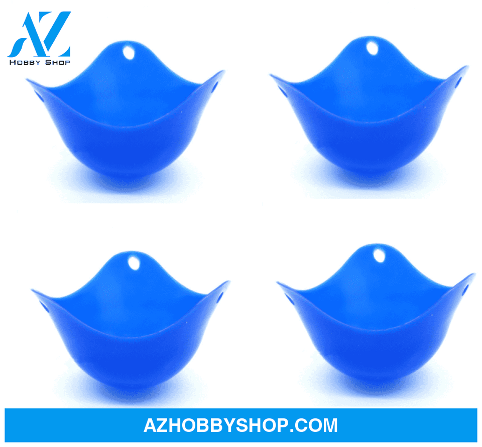 Green Silicone Egg Cooker 4 Color Blue / 4Pcs