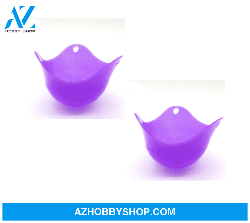 Green Silicone Egg Cooker 4 Color Purple / 2Pc