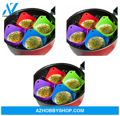 Green Silicone Egg Cooker 4 Color Randomcolor / 12Pcs