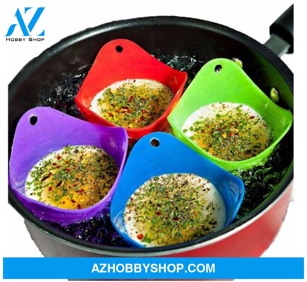 Green Silicone Egg Cooker 4 Color Randomcolor / 4Pcs