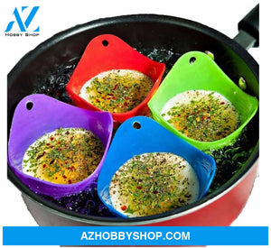 Green Silicone Egg Cooker 4 Color Randomcolor / 4Pcs