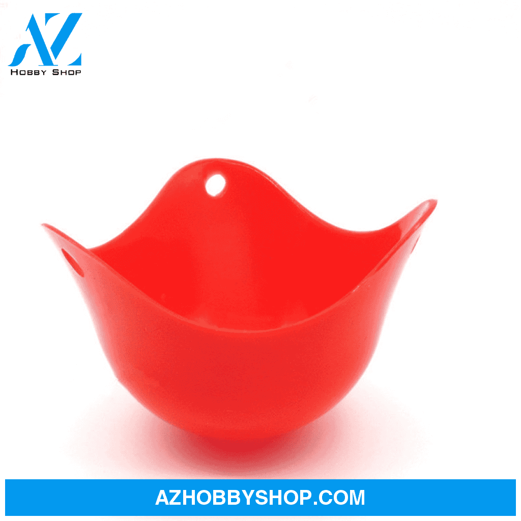 Green Silicone Egg Cooker 4 Color Red / 1Pc