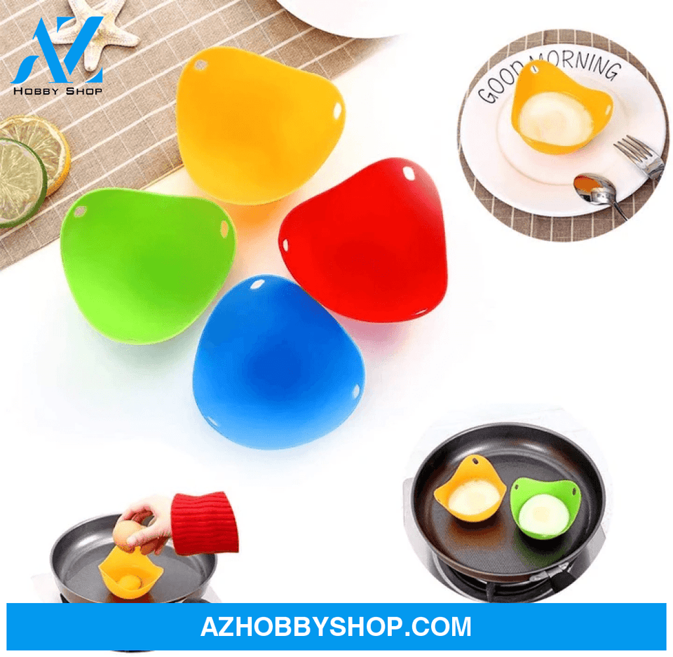 Green Silicone Egg Cooker 4 Color Set / 4Pcs
