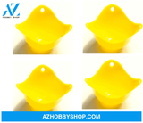 Green Silicone Egg Cooker 4 Color Yellow / 4Pcs