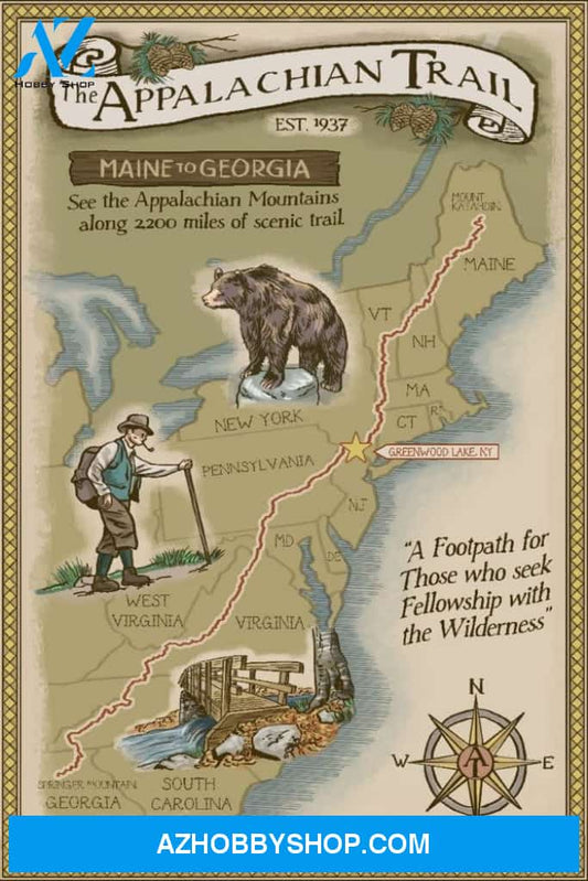 Greenwood Lake New York - Appalachian Trail Map