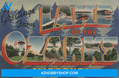 Greetings From Lake Of The Ozarks Missouri Vintage Halftone