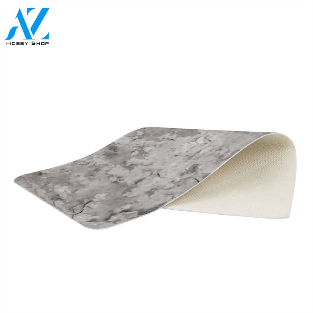 Grey Abstract Grunge Design Rectangular Doormat