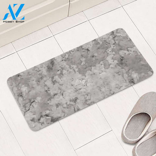 Grey Abstract Grunge Design Rectangular Doormat