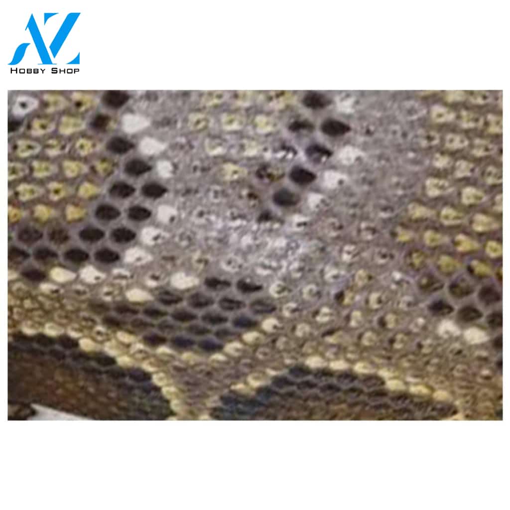 Grey Black Animal Snake Print Indoor and Outdoor Doormat Warm House Gift Welcome Mat Gift for Friend Family