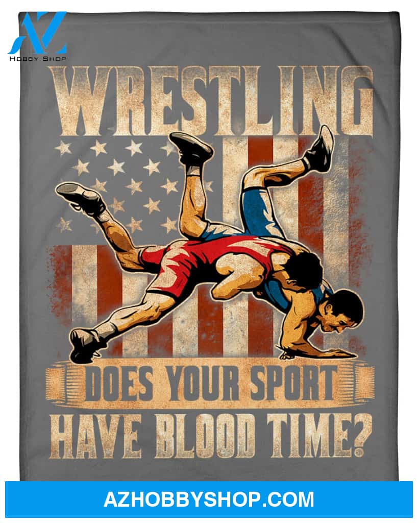 Grey Blanket Wrestling Does Your Sport Fleece Blanket Home Decor Bedding Couch Sofa Soft And Comfy Cozy Gift For Wrestling Lovers, Gift For Friend Family