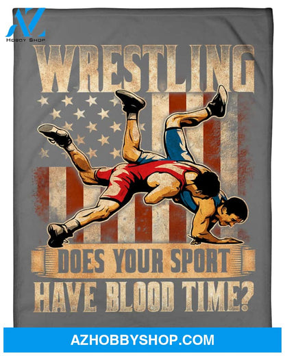 Grey Blanket Wrestling Does Your Sport Fleece Blanket Home Decor Bedding Couch Sofa Soft And Comfy Cozy Gift For Wrestling Lovers, Gift For Friend Family