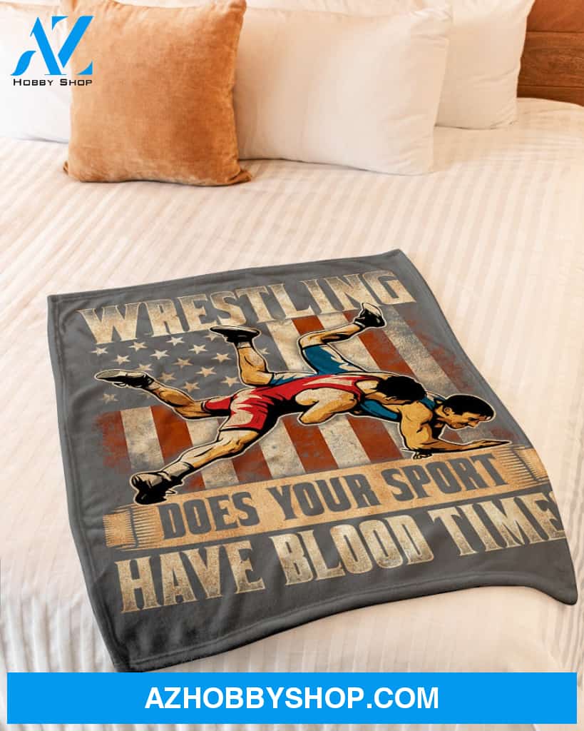 Grey Blanket Wrestling Does Your Sport Fleece Blanket Home Decor Bedding Couch Sofa Soft And Comfy Cozy Gift For Wrestling Lovers, Gift For Friend Family