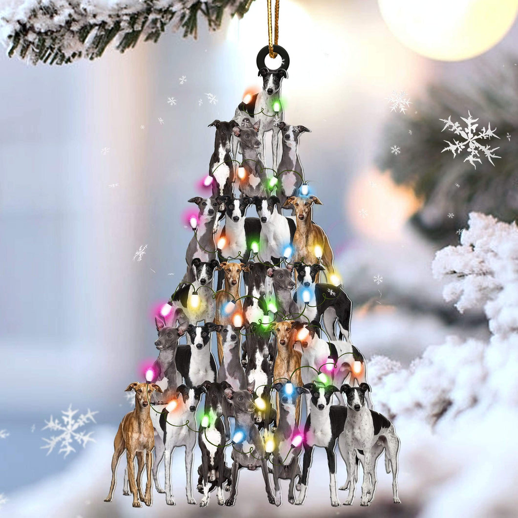 Greyhound Lovely Tree Gift For Greyhound Lover Gift For Dog Mom Ornament