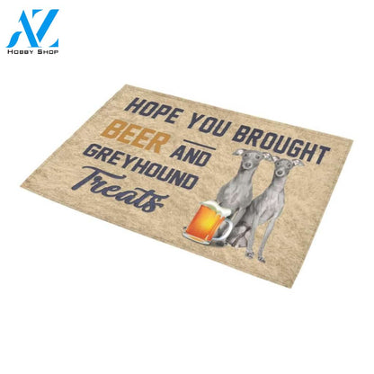 Greyhound Beer Doormat - Welcome Mat - Home Decor