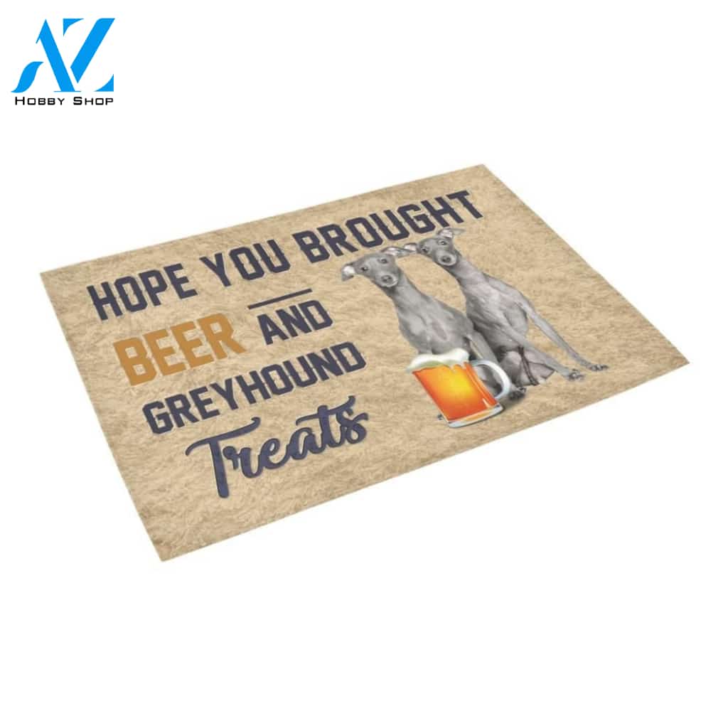 Greyhound Beer Doormat - Welcome Mat - Home Decor