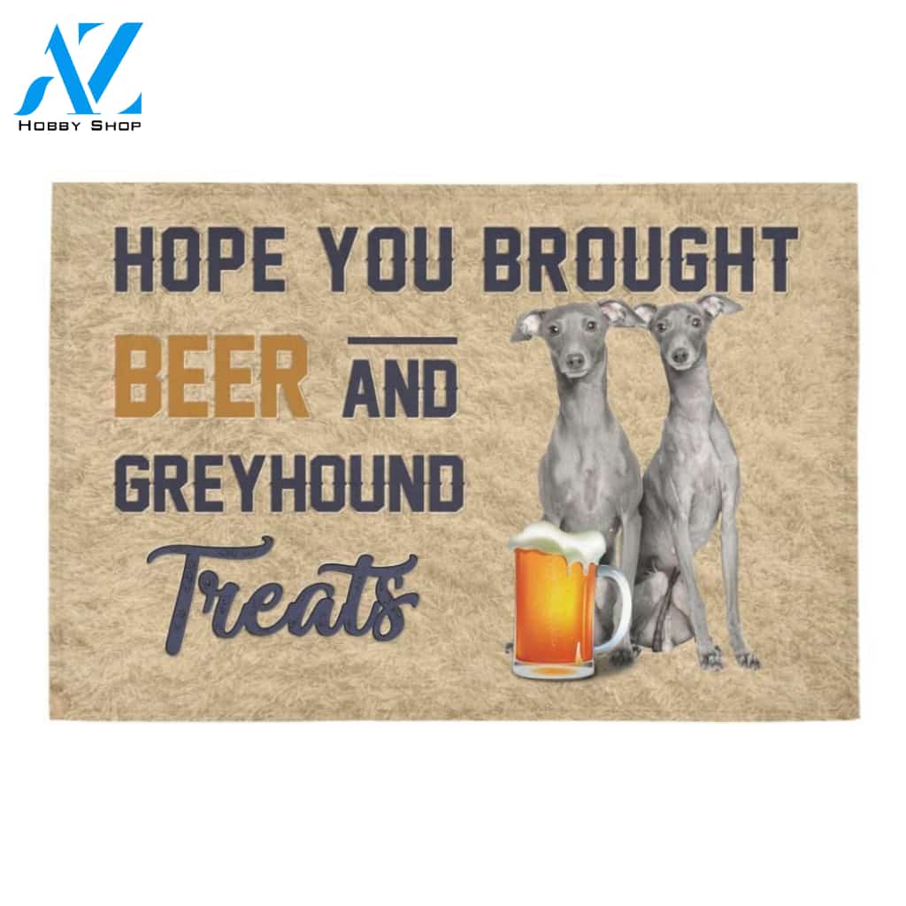 Greyhound Beer Doormat - Welcome Mat - Home Decor