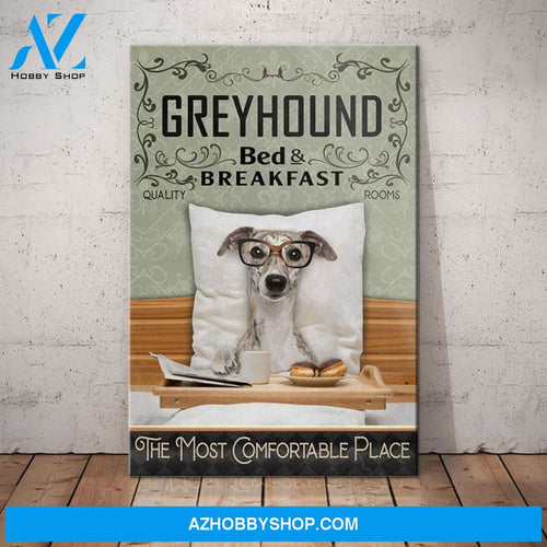 Greyhound Dog Bedroom Canvas Wall Art, Wall Decor Visual Art