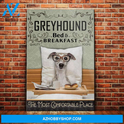 Greyhound Dog Bedroom Canvas Wall Art, Wall Decor Visual Art