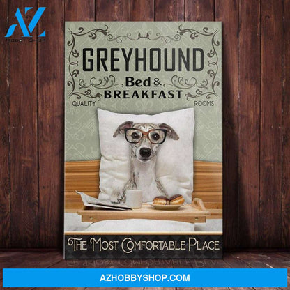 Greyhound Dog Bedroom Canvas Wall Art, Wall Decor Visual Art