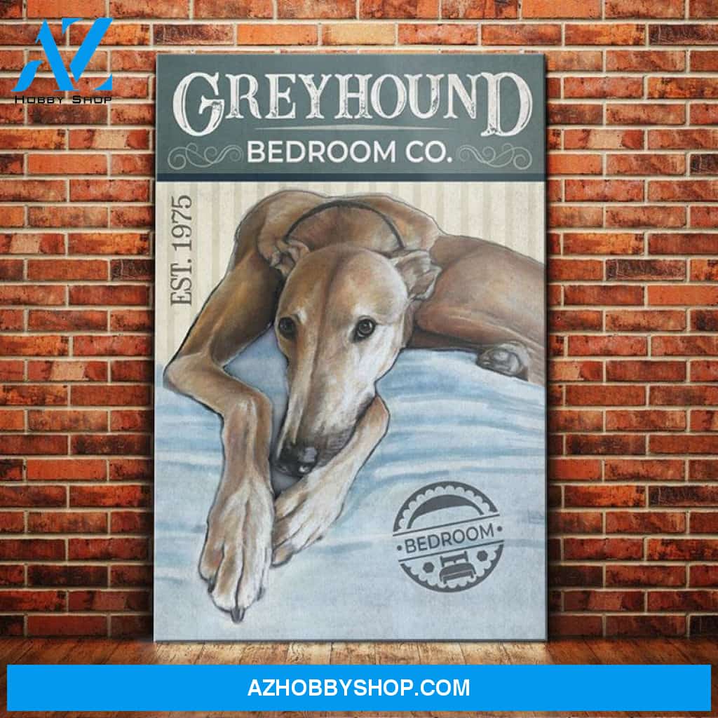 Greyhound Dog Bedroom Company Canvas Wall Art, Wall Decor Visual Art